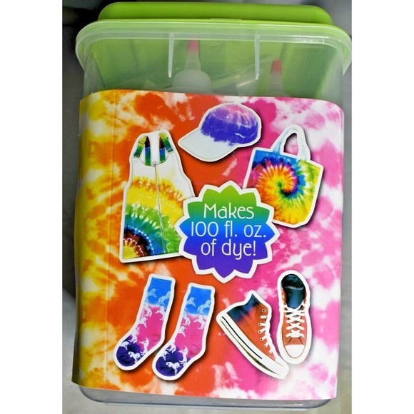 Tie Dye Party Tub & Kit (Create Basics Block Party)~ 10 Dye Colors ~137 Pieces! - Picture 4 of 4